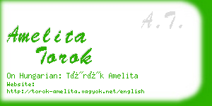 amelita torok business card